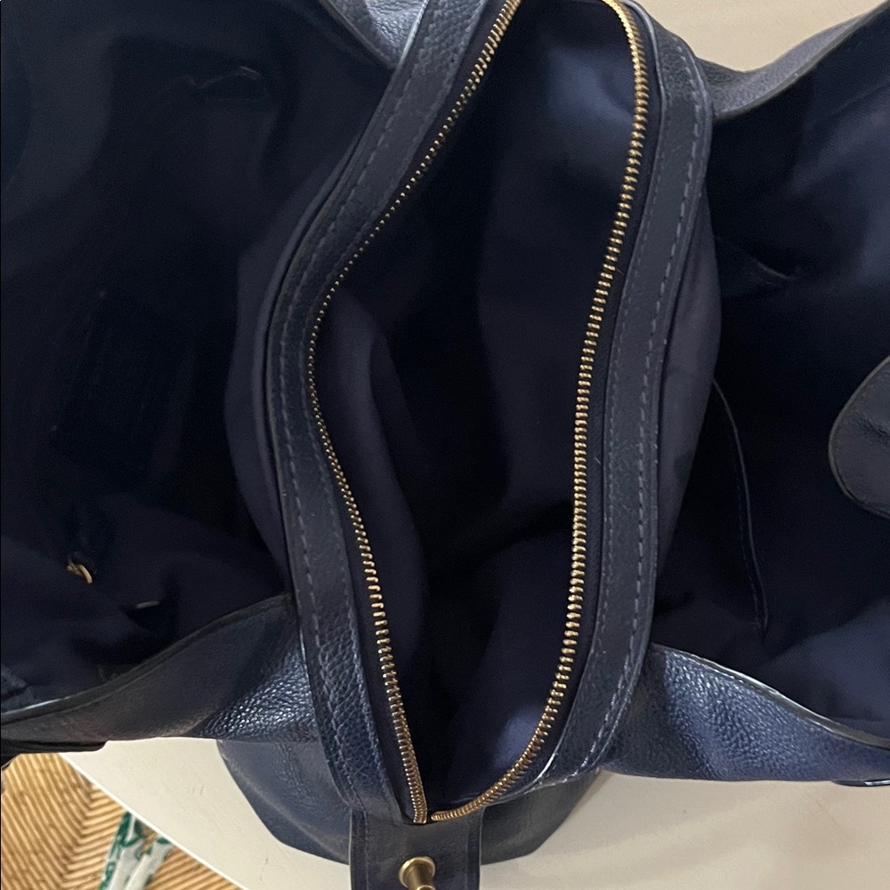 Coach Dark Blue Leather Shoulder Bag - Picture 5 of 9